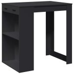 Vidaxl table de bar noir 102x70x103, 5 cm bois d'ingnierie