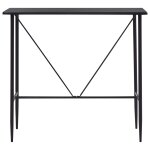 Vidaxl table de bar noir 120x60x110 cm mdf