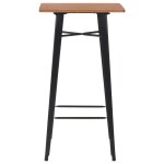Vidaxl table de bar noir 60x60x108 cm pin�de et acier