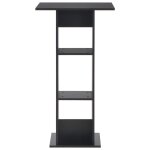 Vidaxl table de bar noir 60x60x110 cm