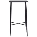 Vidaxl table de bar noir 60x60x111 cm mdf