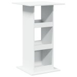 Vidaxl table de bar avec rangement blanc 60x60x102cm bois d?ingénierie Vidaxl table de bar avec rangement blanc 60x60x102cm bois d?ingénierie