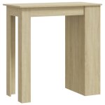 Vidaxl table de bar avec rangement ch�ne sonoma 102x50x103, 5 cm