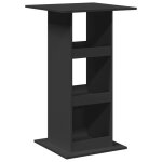 Vidaxl table de bar avec rangement noir 60x60x102 cm bois d?ingnierie