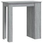 Vidaxl table de bar avec rangement sonoma gris bois d'ingénierie Vidaxl table de bar avec rangement sonoma gris bois d'ingénierie
