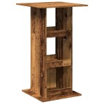 Vidaxl table de bar avec rangement vieux bois bois d?ingnierie