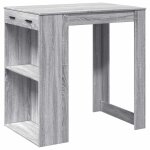 Vidaxl table de bar sonoma gris 102x70x103, 5 cm bois d'ingénierie Vidaxl table de bar sonoma gris 102x70x103, 5 cm bois d'ingénierie