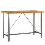 Vidaxl table de bar teck recycl massif 150x70x106 cm