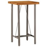 Vidaxl table de bar teck recycl massif 60x60x107 cm