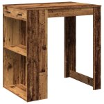 Vidaxl table de bar vieux bois 102x70x103, 5 cm bois d'ing�nierie