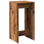 Vidaxl table de bar vieux bois 51x50x103, 5 cm bois d'ingénierie Vidaxl table de bar vieux bois 51x50x103, 5 cm bois d'ingénierie
