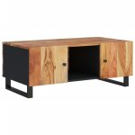 Vidaxl table basse 100x54x40 cm bois d'acacia solide et d'ingénierie Vidaxl table basse 100x54x40 cm bois d'acacia solide et d'ingénierie