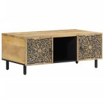 Vidaxl table basse 100x54x40 cm bois de manguier massif