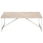 Vidaxl table basse 110x110x36 cm bois de manguier solide