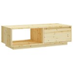 Vidaxl table basse 110x50x33, 5 cm bois de sapin massif