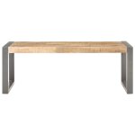 Vidaxl table basse 110x60x40 cm bois de manguier brut