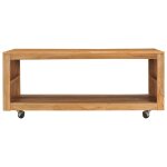 Vidaxl table basse 110x60x40 cm bois de teck massif