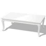 Vidaxl table basse 115x65x42 cm blanc brillant
