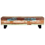 Vidaxl table basse 120x50x30 cm bois de récupération solide et acier Vidaxl table basse 120x50x30 cm bois de récupération solide et acier