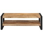 Vidaxl table basse 120x55x40 cm bois de manguier massif