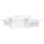 Vidaxl tables basses 2 pcs blanc brillant bois d'ing�nierie