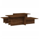 Vidaxl tables basses 2 pcs ch�ne marron bois d'ing�nierie