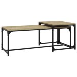 Vidaxl tables basses 2 pcs chne sonoma bois d'ingnierie
