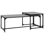 Vidaxl tables basses 2 pcs sonoma gris bois d'ingnierie