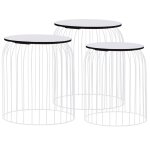 Vidaxl tables basses 3 pcs blanc