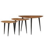 Vidaxl tables basses 3 pcs bois d'acacia massif Vidaxl tables basses 3 pcs bois d'acacia massif