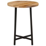 Vidaxl table basse 35x35x45 cm bois de manguier solide et fer