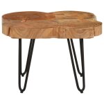 Vidaxl table basse 36 cm 4 troncs bois d'acacia massif
