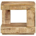Vidaxl table basse 45x45x40 cm bois de manguier massif