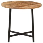 Vidaxl table basse 45x45x40 cm bois de manguier solide et fer