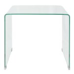 Vidaxl table basse 49, 5 x 50 x 45 cm verre tremp transparent
