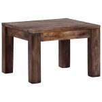 Vidaxl table basse 50x50x35 cm bois de manguier massif