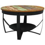 Vidaxl table basse 68x43 cm bois de rcupration massif