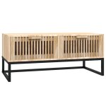 Vidaxl table basse 80x40x35 cm bois d'ingnierie et fer