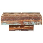 Vidaxl table basse 80x80x28 cm bois de rcupration massif