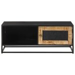 Vidaxl table basse 90x50x35 cm bois de manguier brut