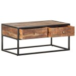 Vidaxl table basse 90x50x40 cm bois d'acacia brut