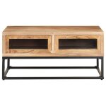 Vidaxl table basse 90x60x40 cm bois d'acacia massif