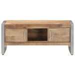 Vidaxl table basse 95x50x40 cm bois de manguier brut