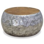 Vidaxl table basse aluminium teck 60x60x30 cm