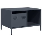 Vidaxl table basse anthracite 68, 5x50x43, 5 cm acier lamin� � froid