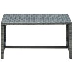 Vidaxl table basse anthracite 70x40x38 cm r�sine tress�e