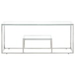 Vidaxl table basse argent acier inoxydable et verre tremp