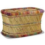 Vidaxl table basse bambou avec détails chindi multicolore Vidaxl table basse bambou avec détails chindi multicolore