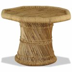 Vidaxl table basse bambou octogonale 60 x 60 x 45 cm