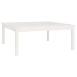Vidaxl table basse blanc 100x100x40 cm bois massif de pin